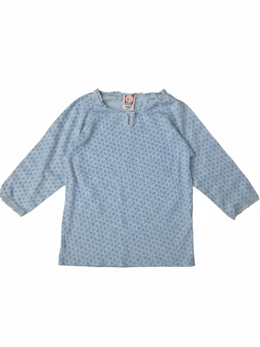 Vintage 2001 Gymboree Girls Size 4 Medium Blue Floral Ditsy Long Sleeve Top Y2K